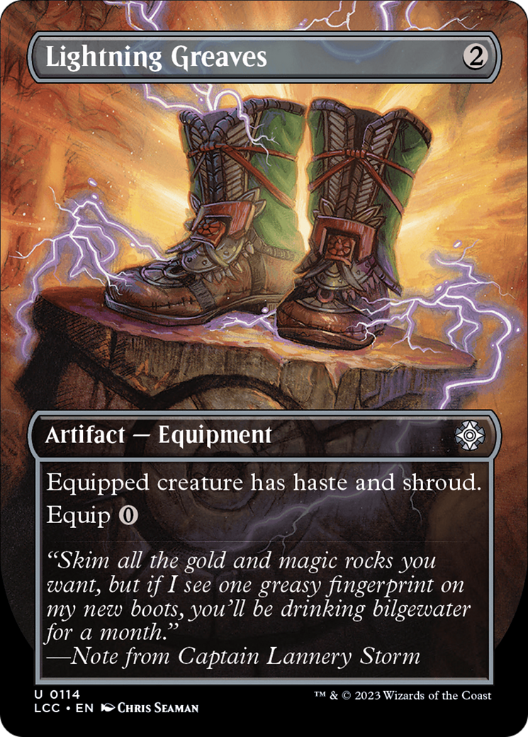 Lightning Greaves (Borderless) [The Lost Caverns of Ixalan Commander] | Devastation Store