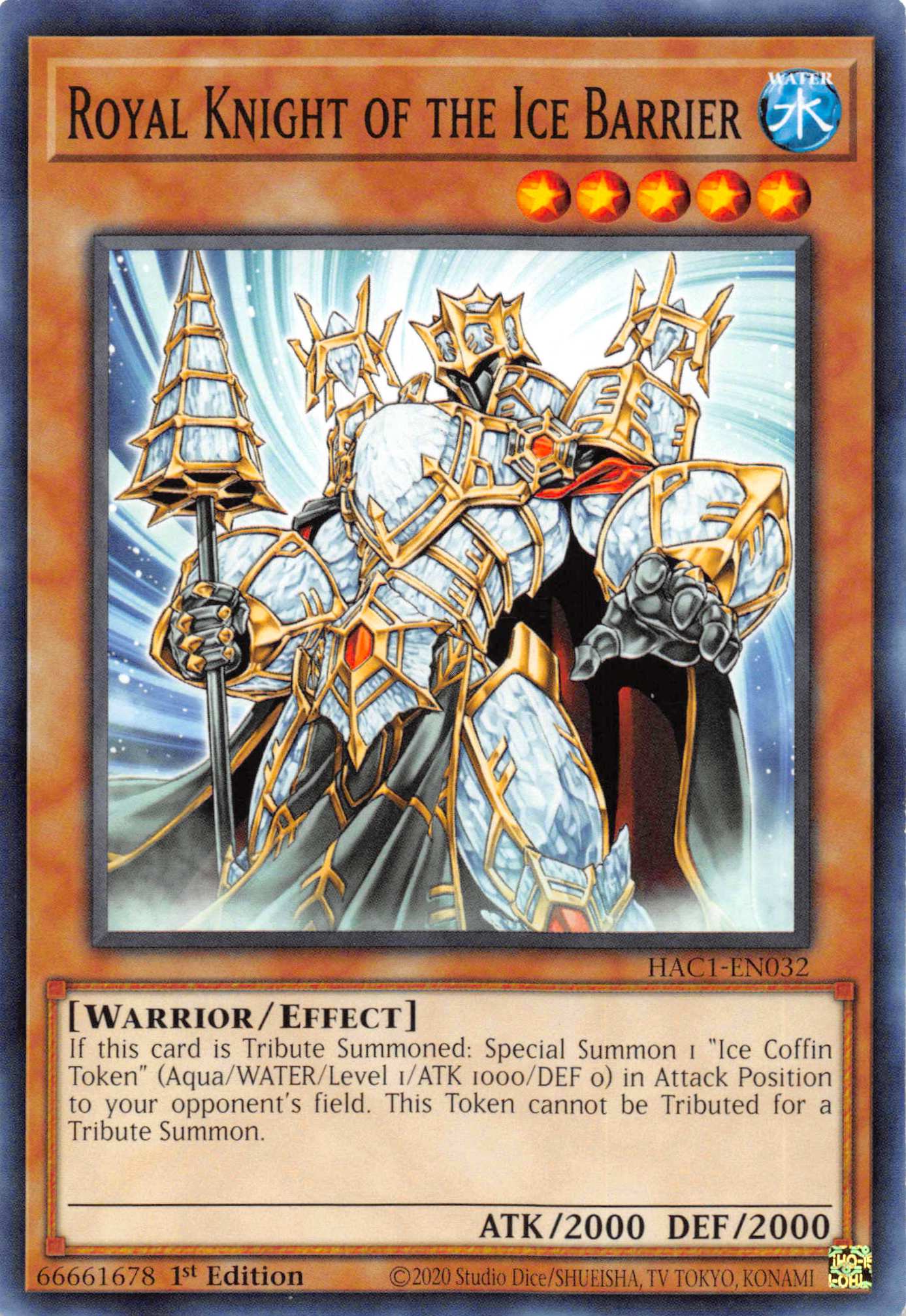 Royal Knight of the Ice Barrier [HAC1-EN032] Common | Devastation Store