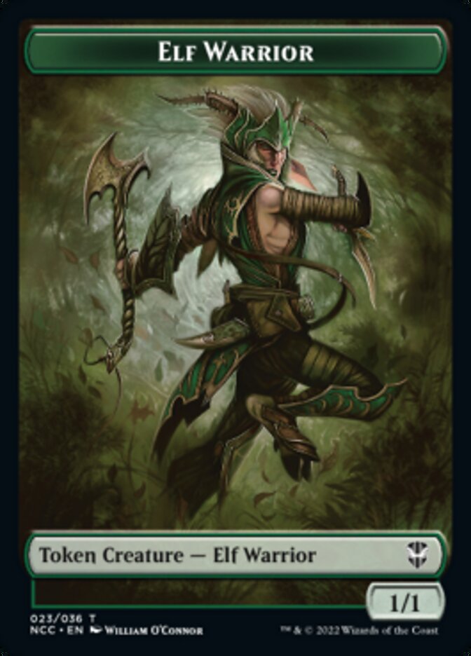 Elf Warrior // Wurm Double-sided Token [Streets of New Capenna Commander Tokens] | Devastation Store