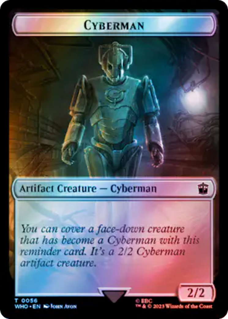 Alien // Cyberman Double-Sided Token (Surge Foil) [Doctor Who Tokens] | Devastation Store