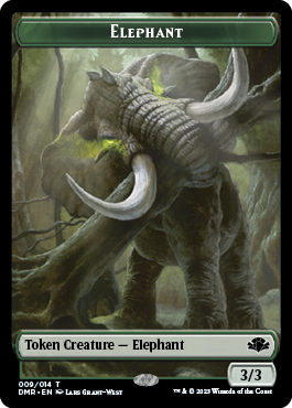Elephant // Construct Double-Sided Token [Dominaria Remastered Tokens] | Devastation Store