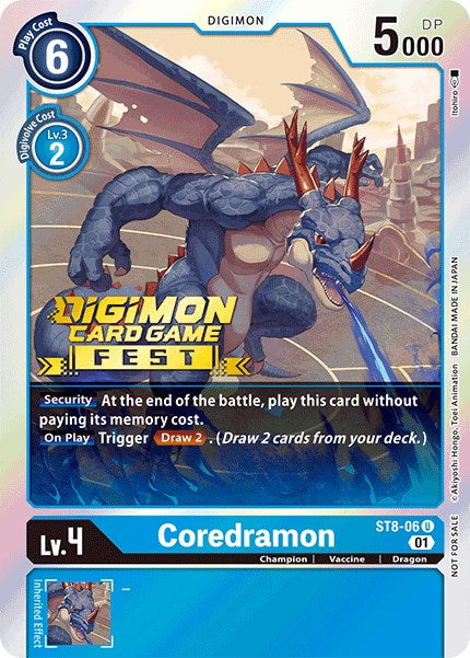 Coredramon [ST8-06] (Digimon Card Game Fest 2022) [Starter Deck: Ulforce Veedramon Promos] | Devastation Store