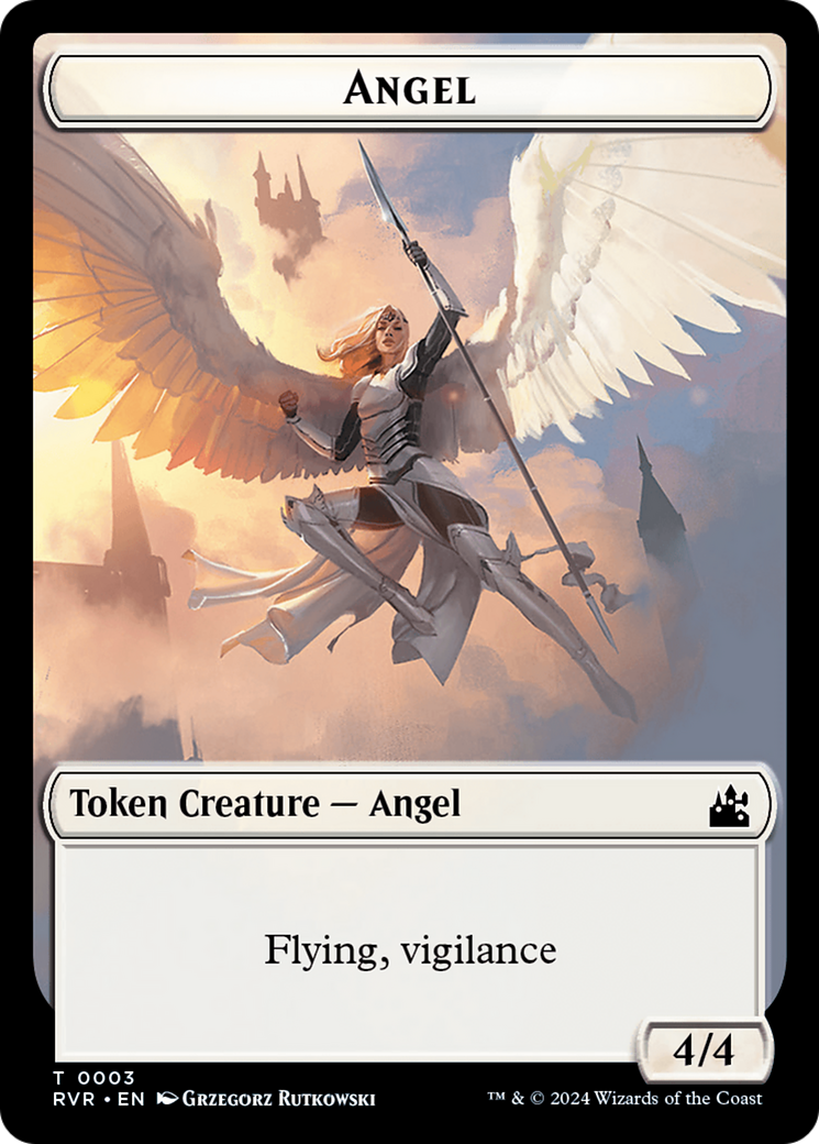 Bird // Angel (0003) Double-Sided Token [Ravnica Remastered Tokens] | Devastation Store