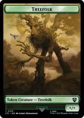 Beast // Treefolk Double Sided Token [The Lord of the Rings: Tales of Middle-Earth Commander Tokens] | Devastation Store