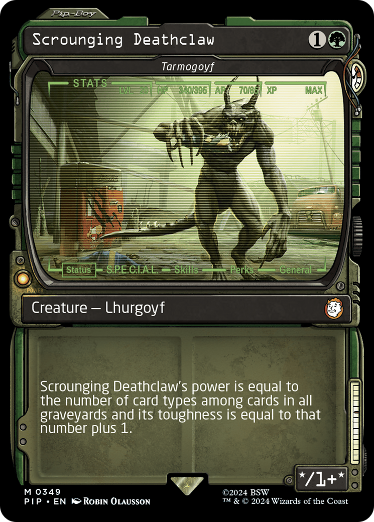 Scrounging Deathclaw - Tarmogoyf (Showcase) [Fallout] | Devastation Store