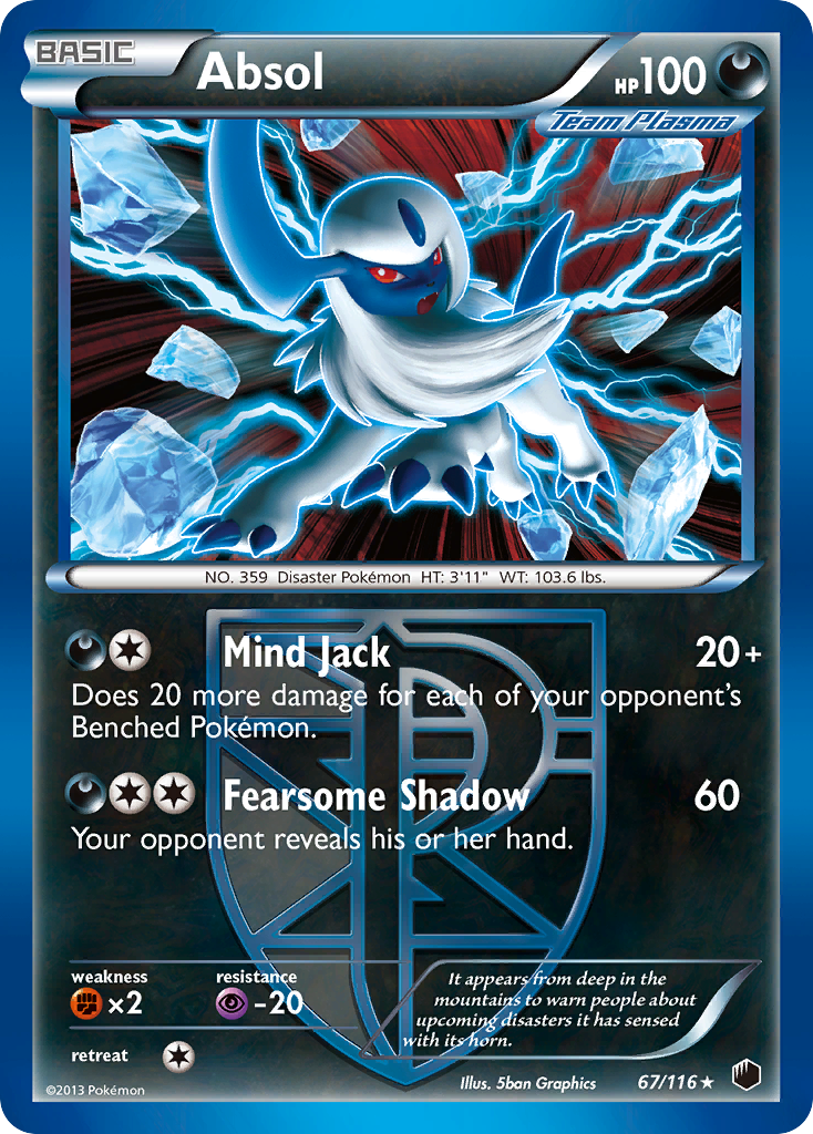 Absol (67/116) [Black & White: Plasma Freeze] | Devastation Store