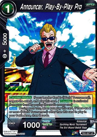Announcer, Play-By-Play Pro [TB2-067] | Devastation Store