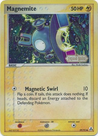 Magnemite (59/92) (Stamped) [EX: Legend Maker] | Devastation Store