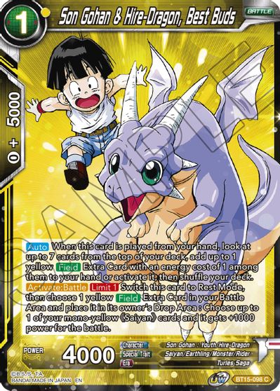 Son Gohan & Hire-Dragon, Best Buds [BT15-098] | Devastation Store
