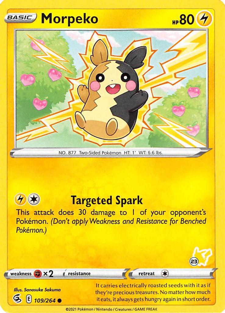 Morpeko (109/264) (Pikachu Stamp #23) [Battle Academy 2022] | Devastation Store