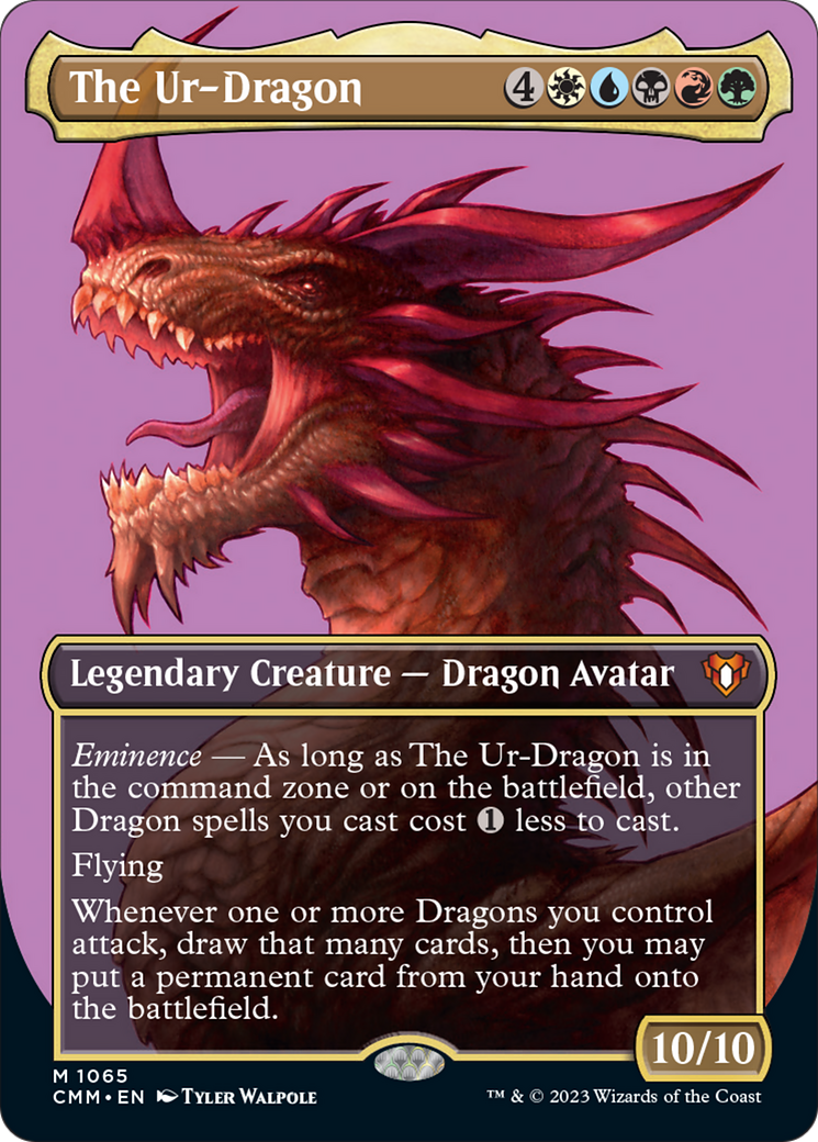 The Ur-Dragon (Borderless Textured Foil Frame Break) [Commander Masters] | Devastation Store