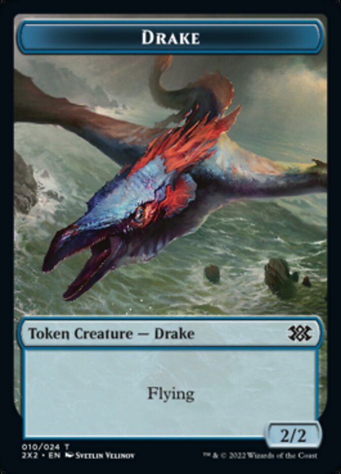 Drake // Angel Double-sided Token [Double Masters 2022 Tokens] | Devastation Store