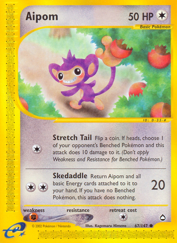 Aipom (67/147) [Aquapolis] | Devastation Store