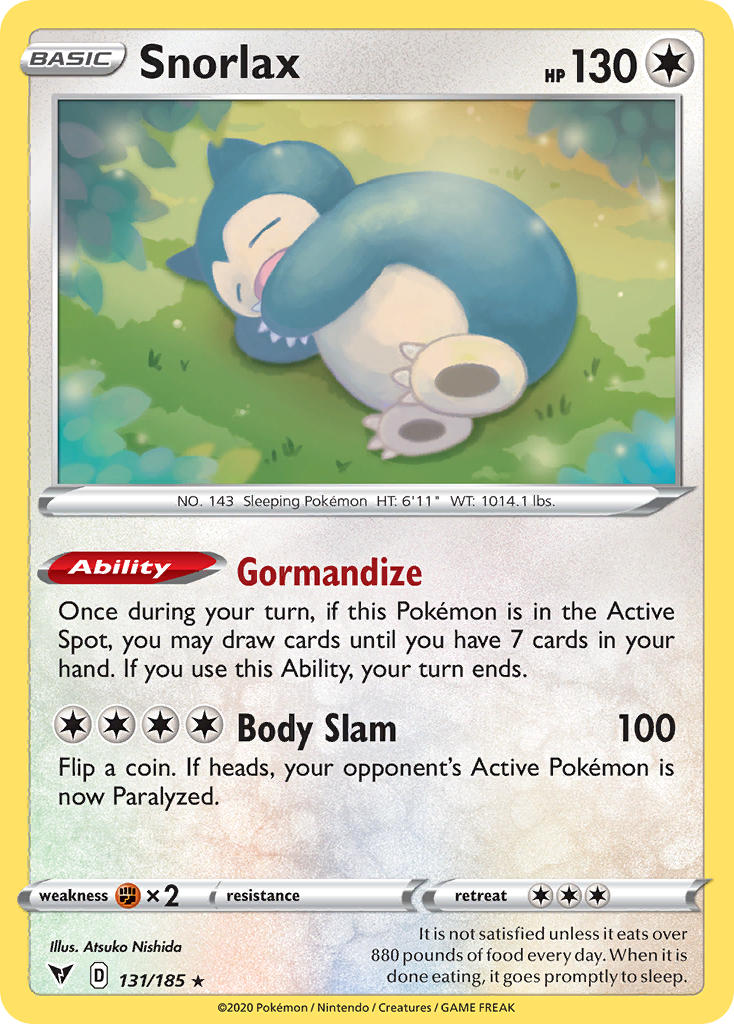 Snorlax (131/185) [Sword & Shield: Vivid Voltage] | Devastation Store