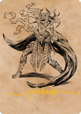 Livaan, Cultist of Tiamat Art Card (Gold-Stamped Signature) [Commander Legends: Battle for Baldur's Gate Art Series] | Devastation Store