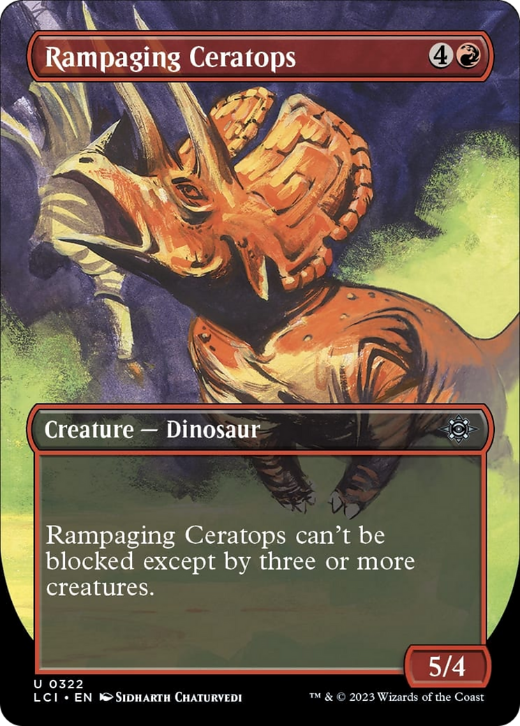 Rampaging Ceratops (Borderless) [The Lost Caverns of Ixalan] | Devastation Store