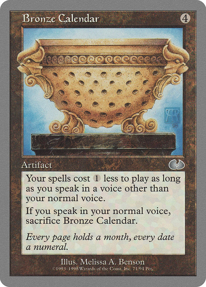 Bronze Calendar [Unglued] - Devastation Store | Devastation Store