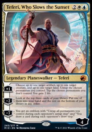 Teferi, Who Slows the Sunset (Promo Pack) [Innistrad: Midnight Hunt Promo Pack] | Devastation Store