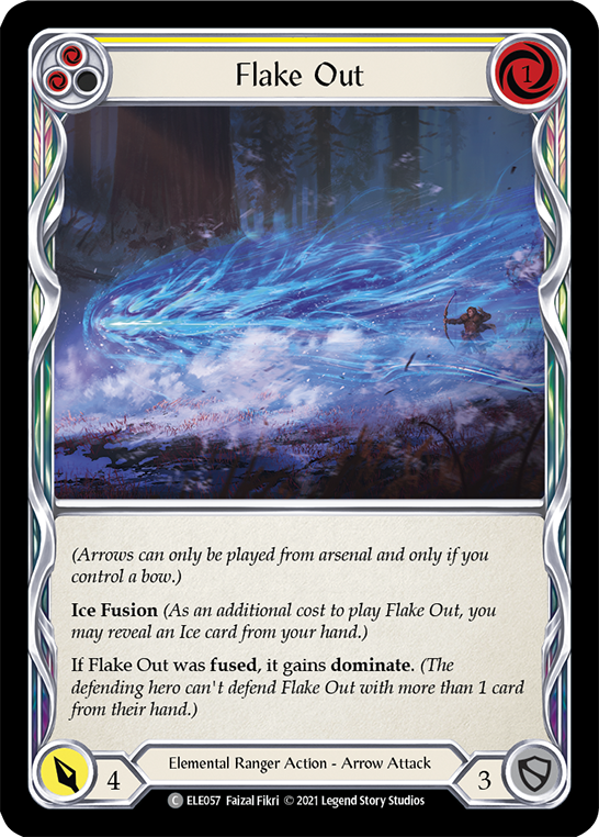 Flake Out (Yellow) [ELE057] (Tales of Aria)  1st Edition Rainbow Foil | Devastation Store