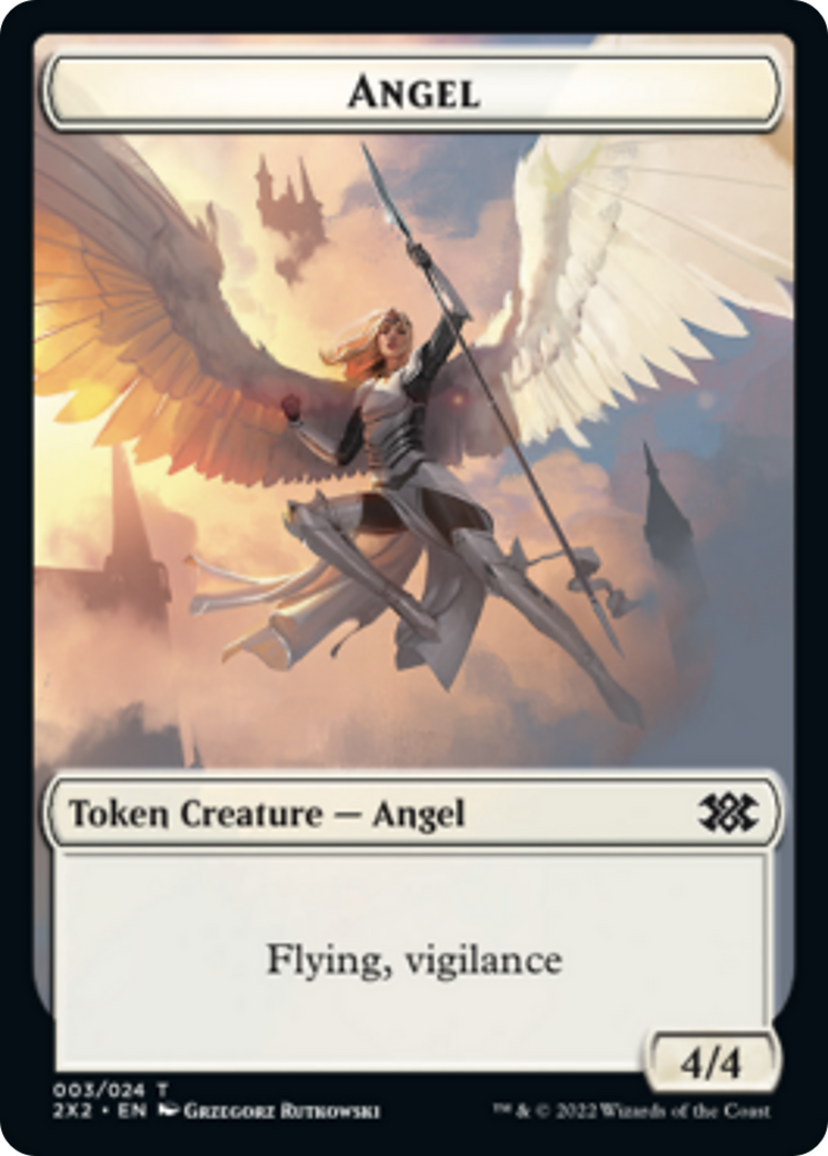 Saproling // Angel Double-sided Token [Double Masters 2022 Tokens] | Devastation Store