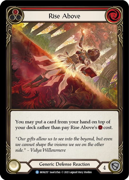 Rise Above (Red) [MON257] 1st Edition Normal - Devastation Store | Devastation Store