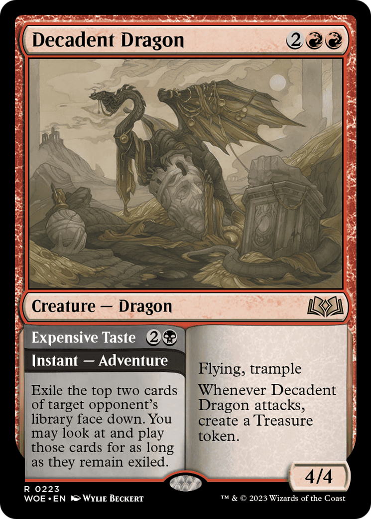 Decadent Dragon // Expensive Taste [Wilds of Eldraine] | Devastation Store