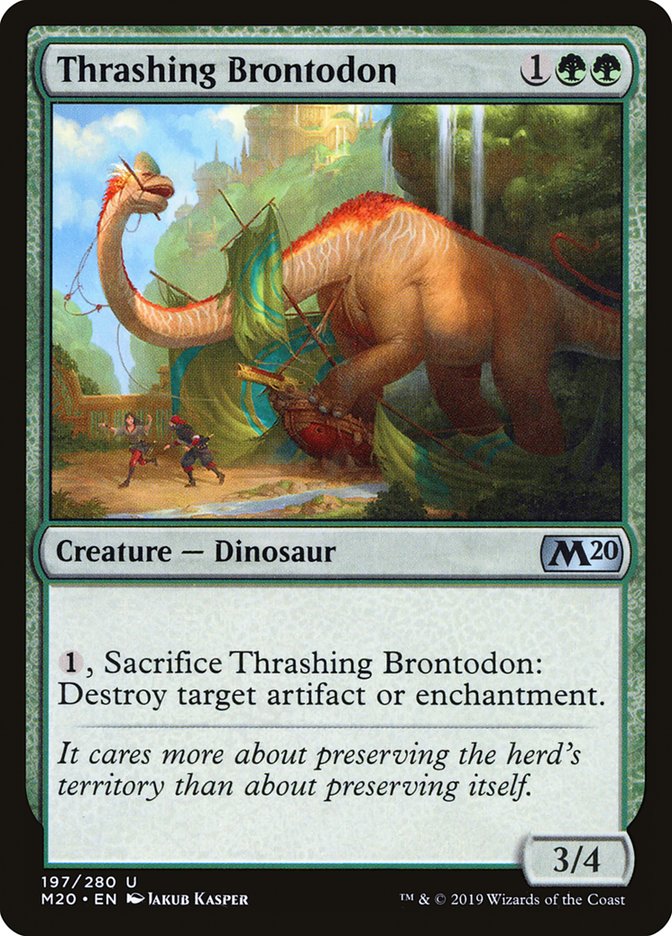Thrashing Brontodon [Core Set 2020] | Devastation Store