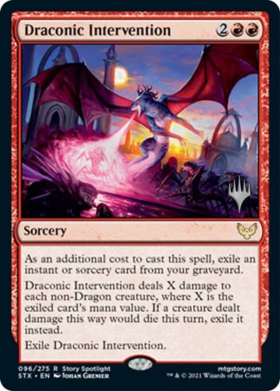 Draconic Intervention (Promo Pack) [Strixhaven: School of Mages Promos] | Devastation Store