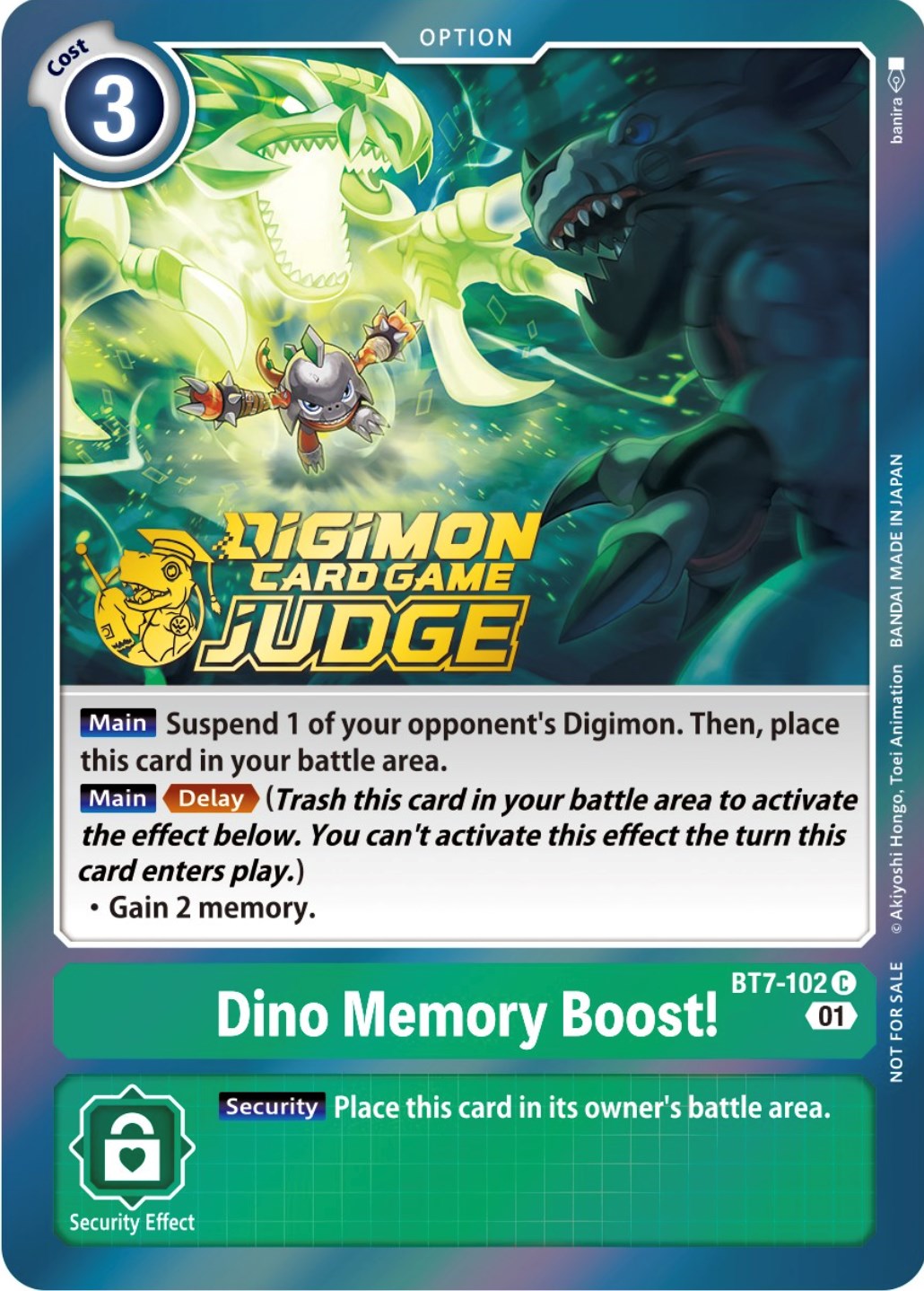 Dino Memory Boost! [BT7-102] (Judge Pack 3) [Next Adventure Promos] | Devastation Store