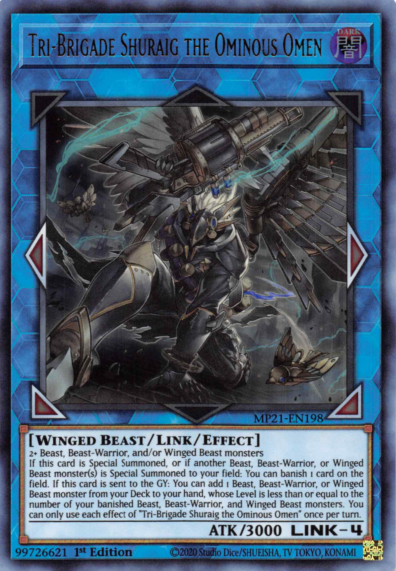 Tri-Brigade Shuraig the Ominous Omen [MP21-EN198] Ultra Rare | Devastation Store