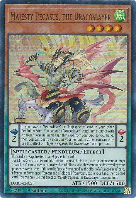 Majesty Pegasus, the Dracoslayer [DABL-EN023] Ultra Rare | Devastation Store