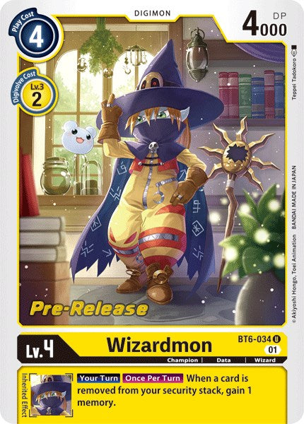 Wizardmon [BT6-034] [Double Diamond Pre-Release Cards] | Devastation Store