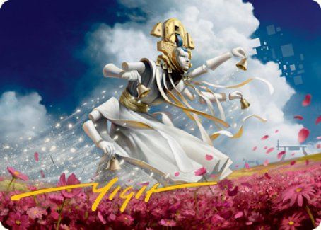 Myojin of Blooming Dawn Art Card (Gold-Stamped Signature) [Kamigawa: Neon Dynasty Art Series] | Devastation Store