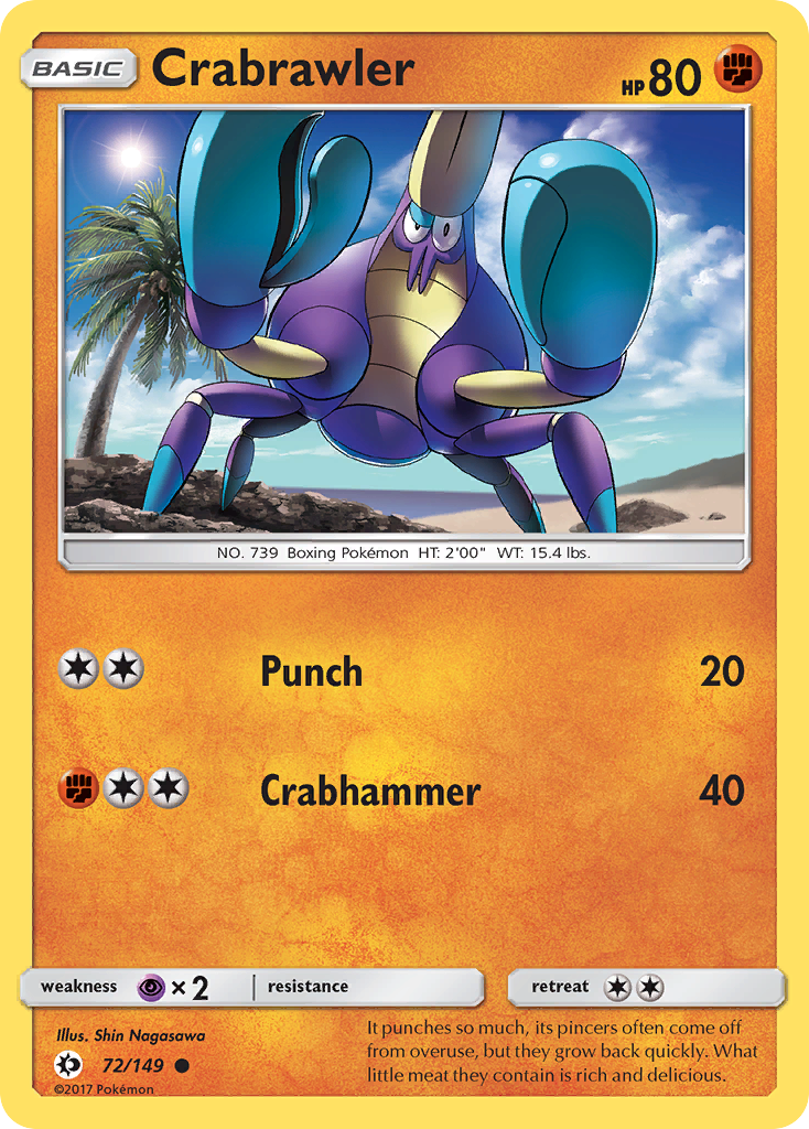 Crabrawler (72/149) [Sun & Moon: Base Set] | Devastation Store