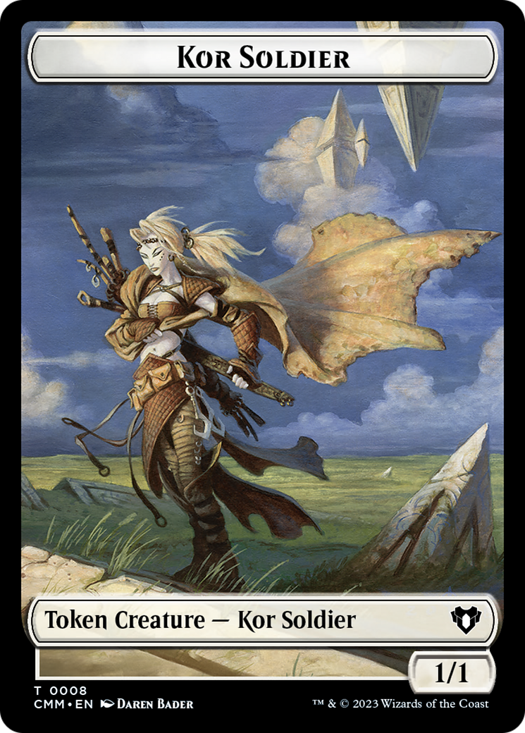 Elemental (0026) // Kor Soldier Double-Sided Token [Commander Masters Tokens] | Devastation Store