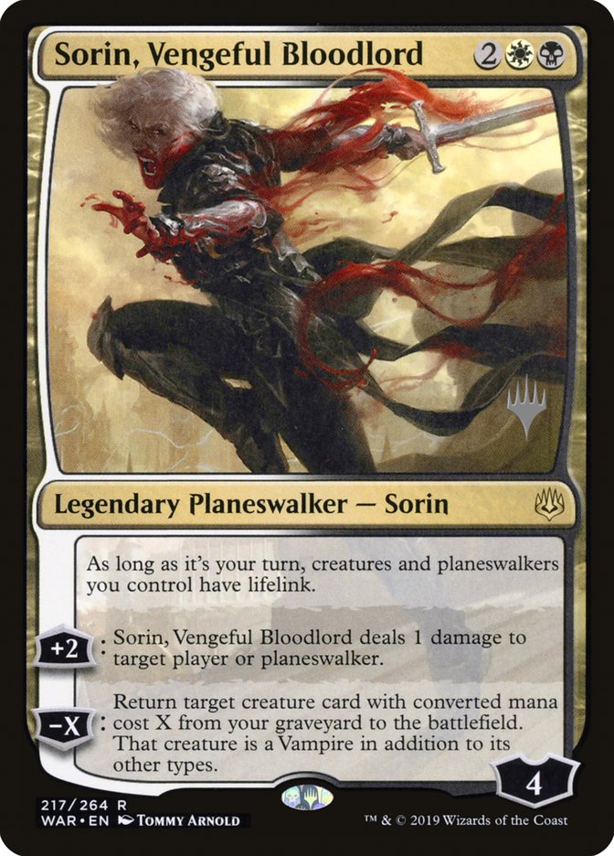 Sorin, Vengeful Bloodlord (Promo Pack) [War of the Spark Promos] | Devastation Store