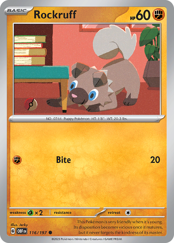 Rockruff (116/197) [Scarlet & Violet: Obsidian Flames] | Devastation Store