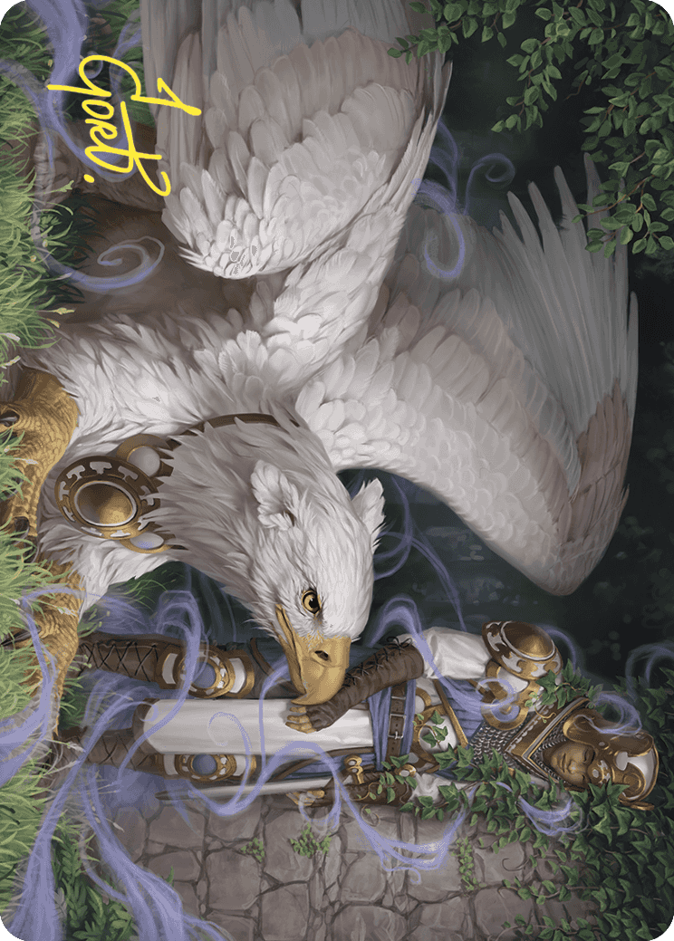 Dutiful Griffin Art Card (Gold-Stamped Signature) [Wilds of Eldraine Art Series] | Devastation Store