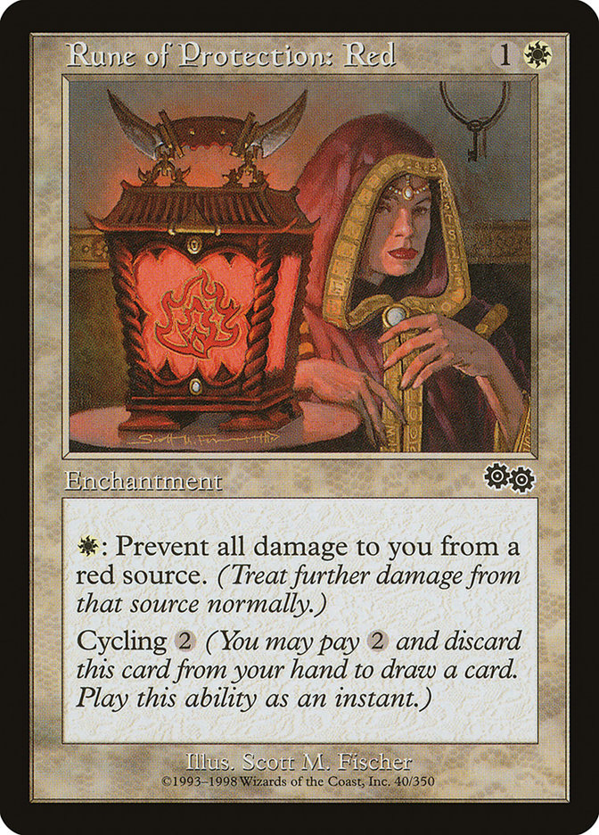 Rune of Protection: Red [Urza's Saga] - Devastation Store | Devastation Store