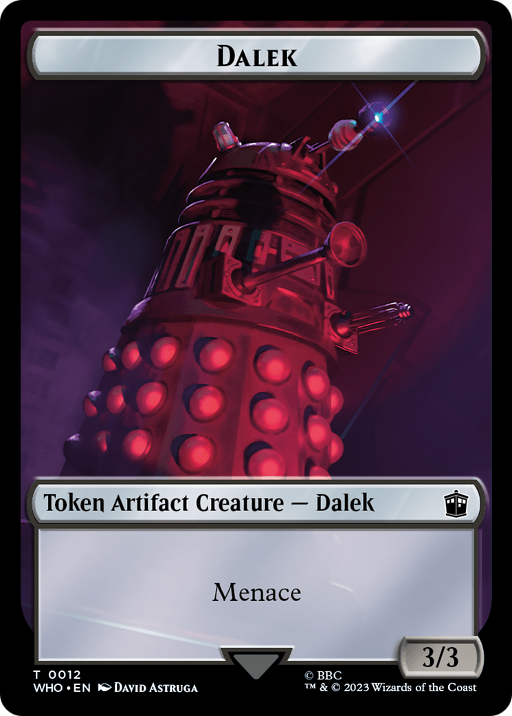 Dalek // Dinosaur Double-Sided Token [Doctor Who Tokens] | Devastation Store