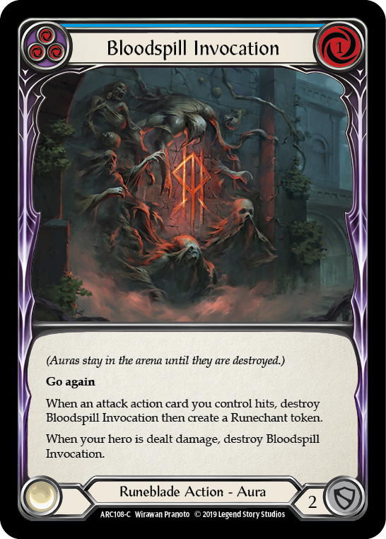 Bloodspill Invocation (Blue) [ARC108-C] 1st Edition Rainbow Foil - Devastation Store | Devastation Store