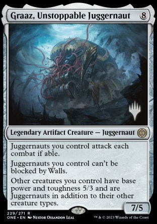 Graaz, Unstoppable Juggernaut (Promo Pack) [Phyrexia: All Will Be One Promos] | Devastation Store