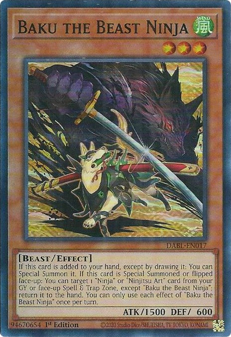 Baku the Beast Ninja [DABL-EN017] Super Rare | Devastation Store