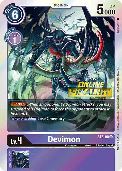 Devimon [ST6-08] (Online Finalist) [Starter Deck: Venomous Violet Promos] | Devastation Store