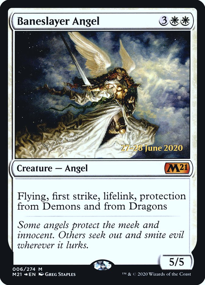 Baneslayer Angel  [Core Set 2021 Prerelease Promos] | Devastation Store