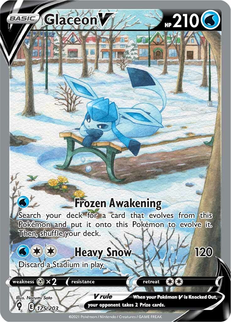 Glaceon V (175/203) [Sword & Shield: Evolving Skies] | Devastation Store