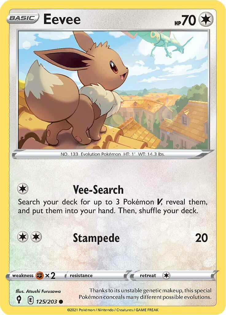 Eevee (125/203) [Sword & Shield: Evolving Skies] | Devastation Store