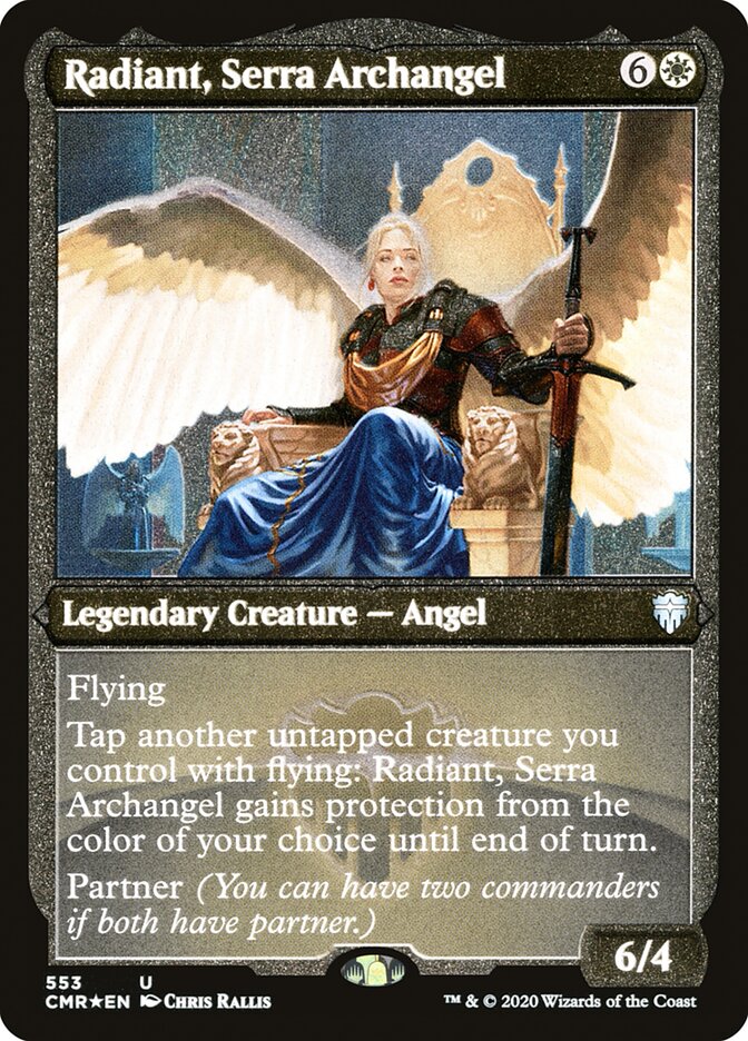 Radiant, Serra Archangel (Etched) [Commander Legends] | Devastation Store