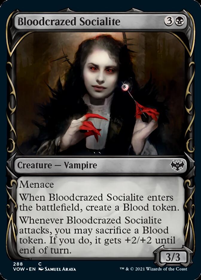 Bloodcrazed Socialite (Showcase Fang Frame) [Innistrad: Crimson Vow] | Devastation Store