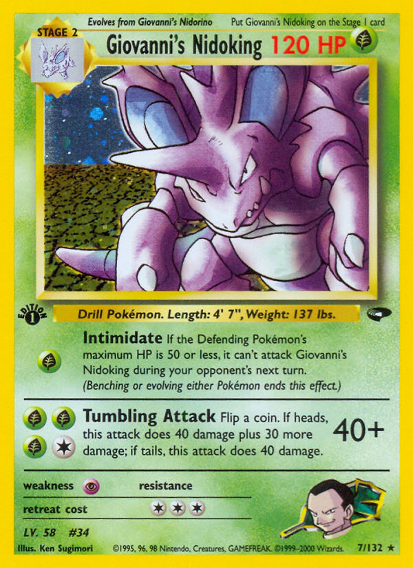 Giovanni's Nidoking (7/132) [Gym Challenge 1st Edition] | Devastation Store